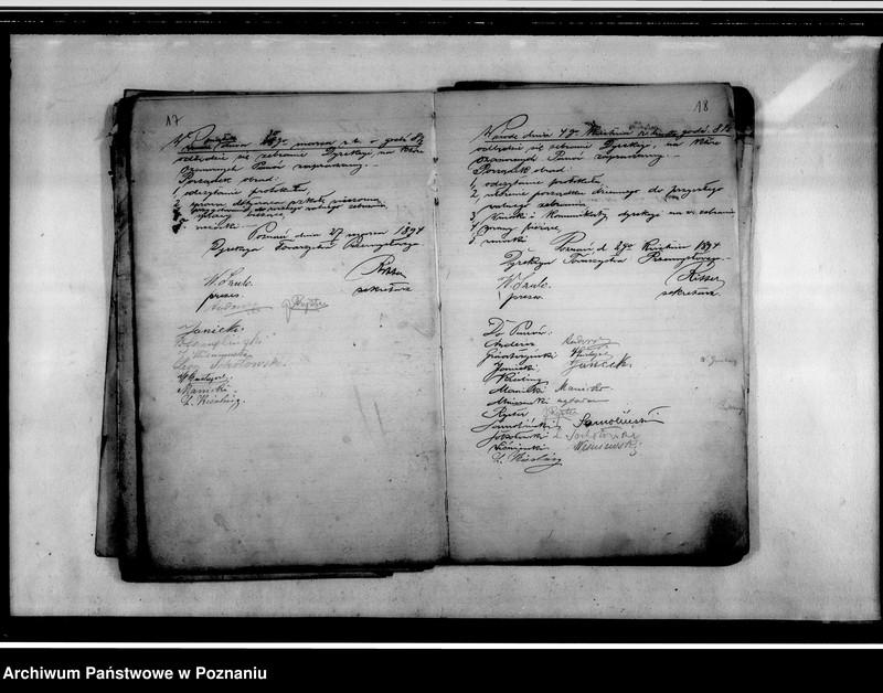 Obraz 15 z jednostki "Informacje o mających się odbyć zebraniach i podpisy członków- uczestników"