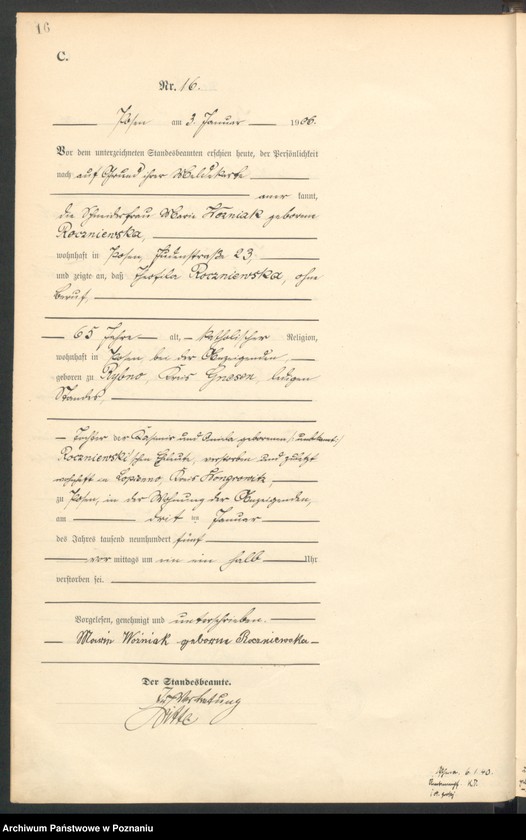 Obraz 18 z jednostki "Księga miejscowa zgonów tom I"