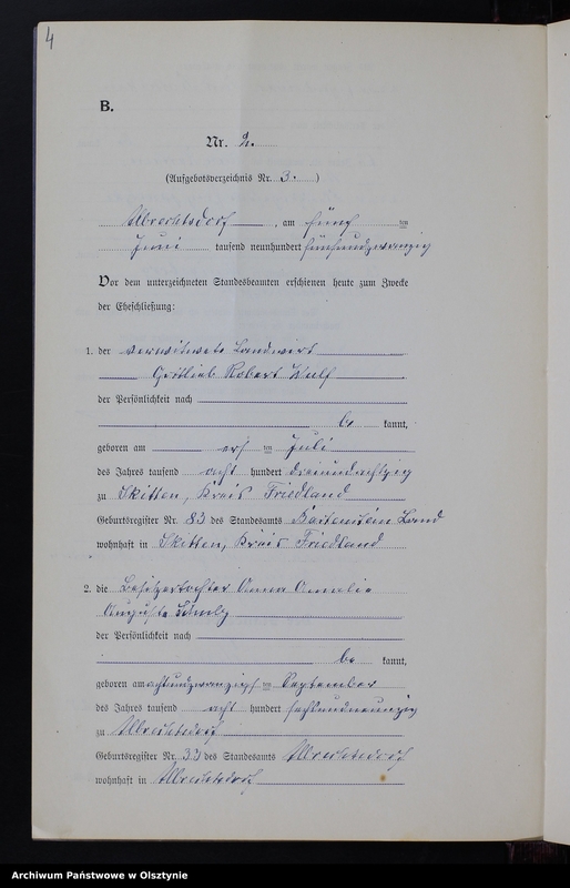 image.from.unit.number "Heiraths-Neben-Register Nr 1 - 9 [ Księga małżeństw - wtóropis ]"