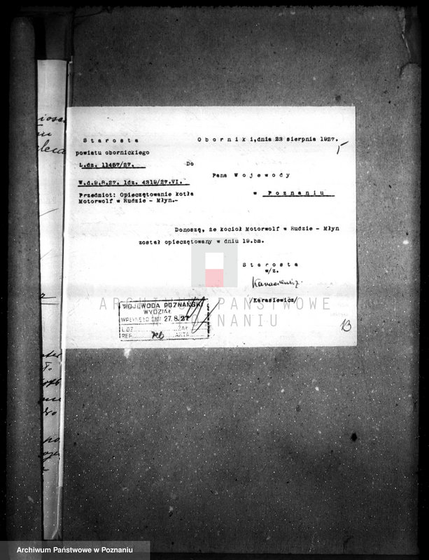 Obraz 9 z jednostki "Gospodarstwo rolne i młyn parowy w Rudzie pow. Rogoźno własność. J. Kruger nr woj. kotła 5998"