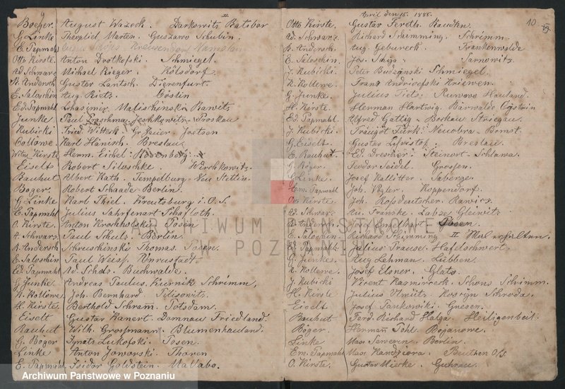 Obraz 6 z jednostki "[Księga rejestracji czeladników zatrudnionych u mistrzów piekarskich w Lesznie]"