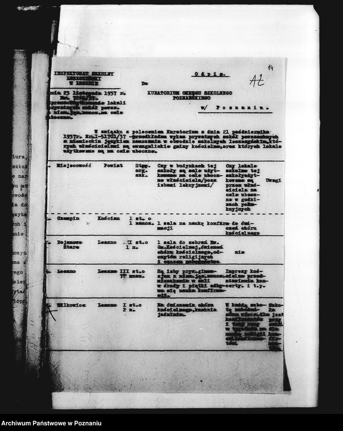 Obraz 17 z jednostki "Prywatna Szkoła Powszechna z niemieckim językiem nauczania Wilkowice, powiat Leszno"