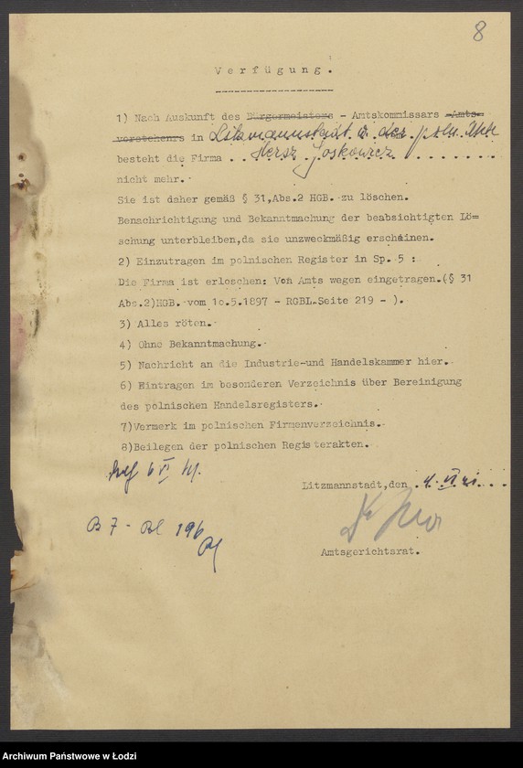 Obraz 10 z jednostki "Hersz Joskowicz - sprzedaż manufaktury i gotowej garderoby"