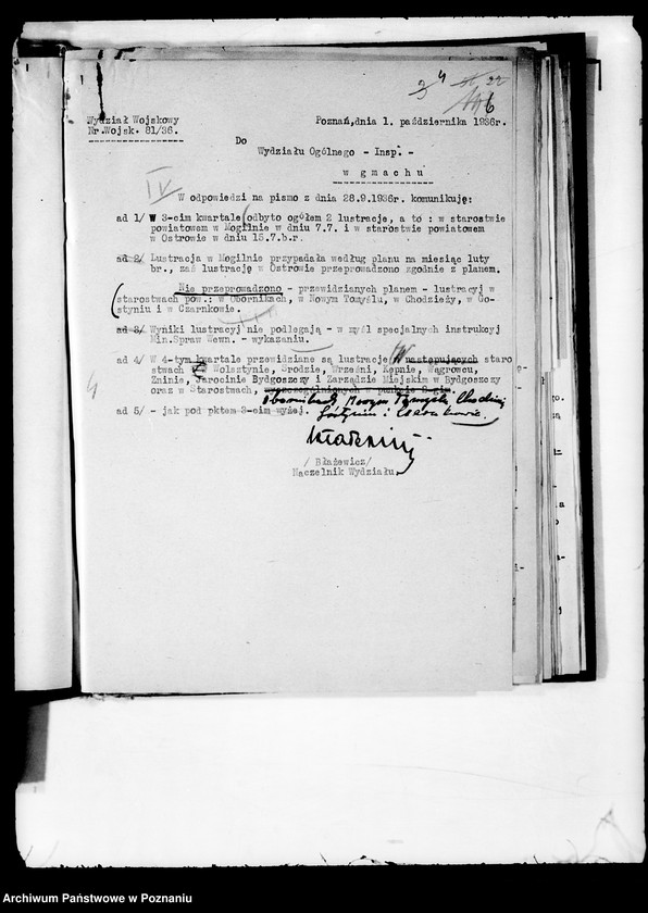 Obraz 8 z jednostki "Konferencje naczelników wydziałów protokoły zebrań periodycznych naczelników władz i urzędów niezespolonych/"