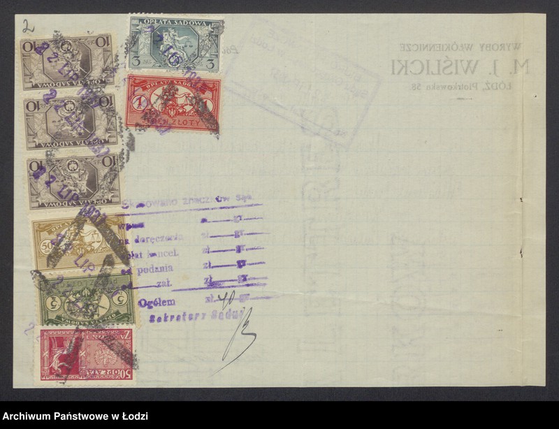 Obraz 4 z jednostki "Moszek Jankiel Wiślicki- sprzedaż towarów wełnianych i półwełnianych własnego wyrobu"