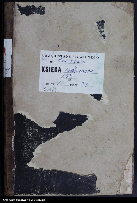 image.from.unit.number "Heiraths-Haupt-Register Nr 1 - 33"