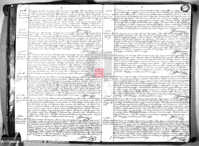 Obraz z jednostki "Księga Duplikat Urodzonych, Zmarłych i Zaślubionych Parafii Liszkowskiej w Powiecie Seyneńskim Gubernii Augustowskiey Rok 1846"