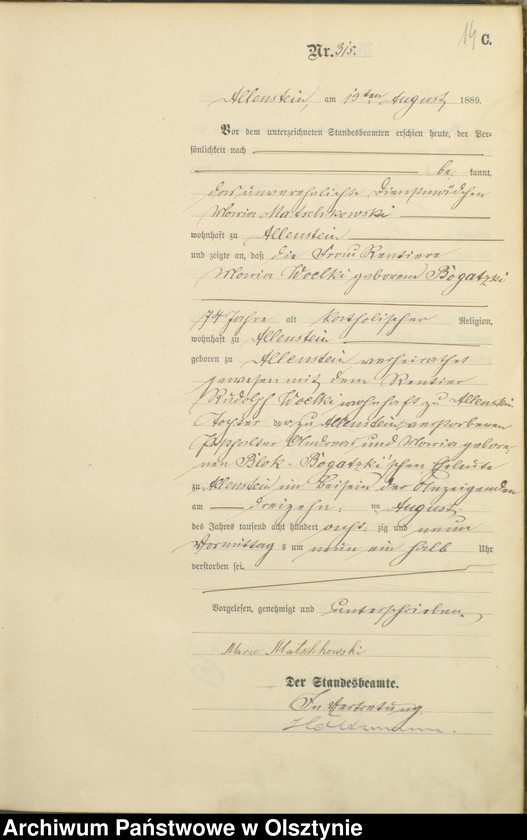 image.from.unit.number "Sterbe-=Haupt-Register Tom II,Nr 303 - 470"