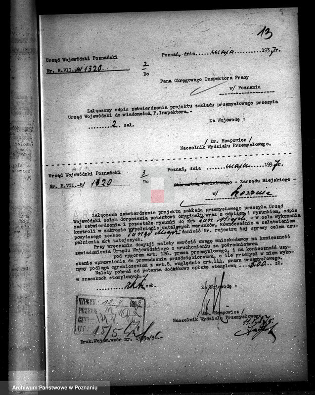 Obraz 17 z jednostki "Zatwierdzenie zakładu przemysłowego firmy Hermann August i Syn w Lesznie /Garbarnia skór/"