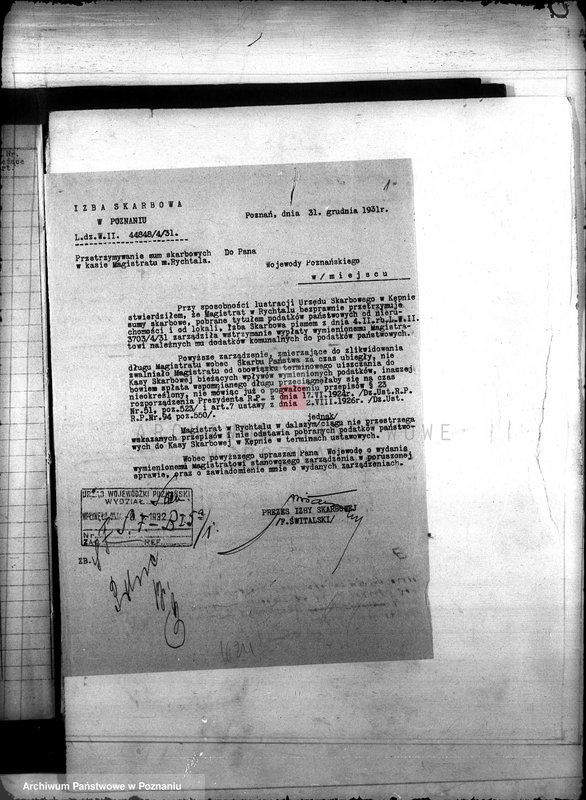 Obraz 5 z jednostki "Daniny Komunalne miasta Rychwał"