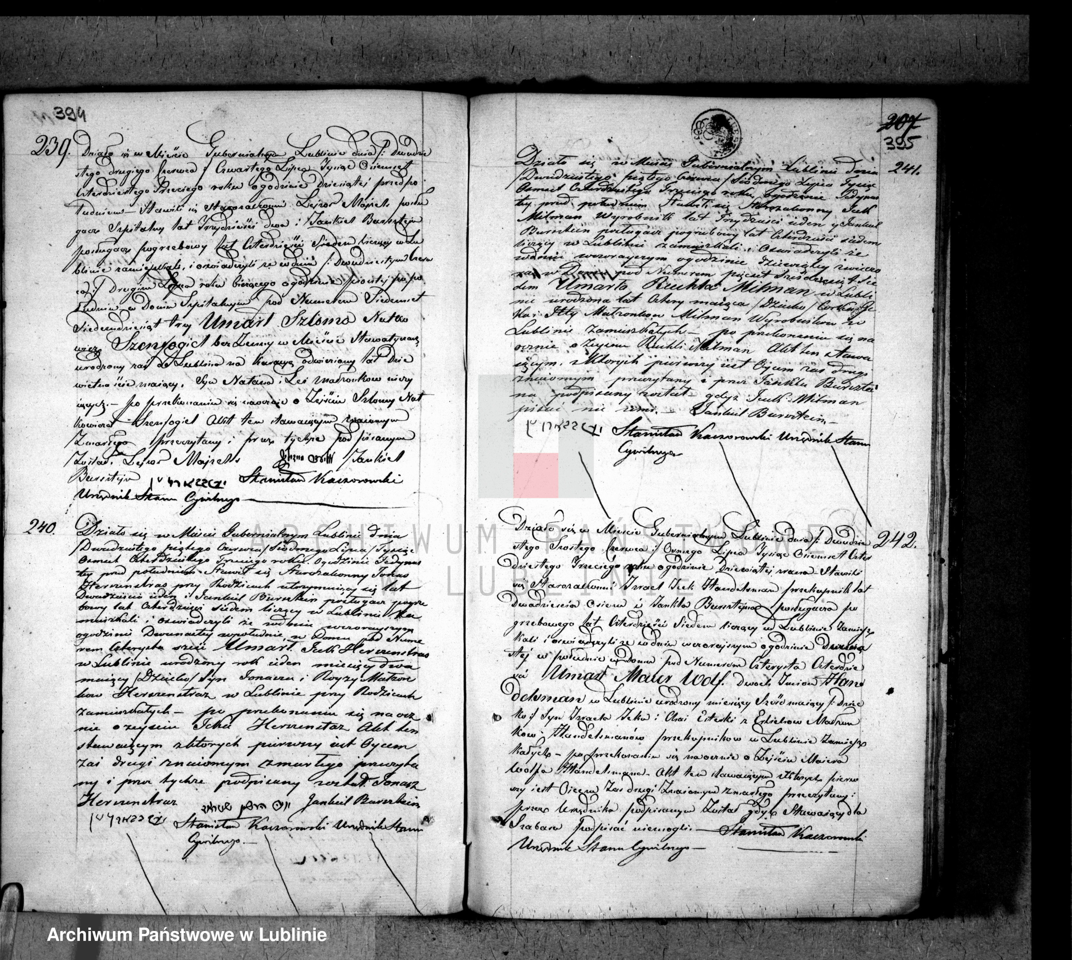 Skan z jednostki: Księga urodzeń, małżeństw i zgonów t.1