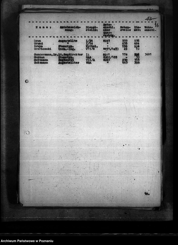 Obraz 20 z jednostki "Reg. Inspektor Linke - Handakte. Aktenplan."