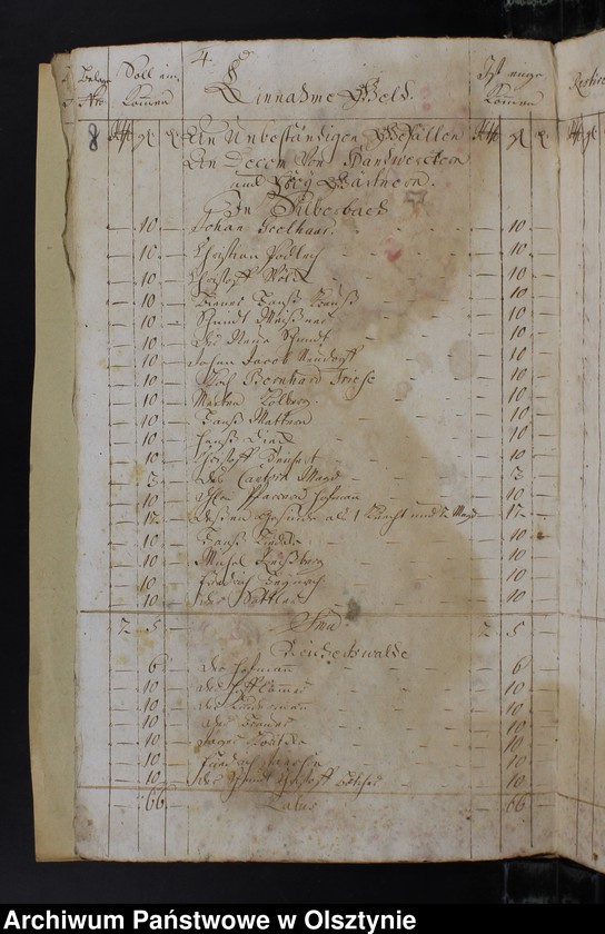 image.from.unit.number "Jahr Kirchen Rechnung der Silberbachschen Kirchen aller Einnahme und Ausgabe wie auch Bau-Rechnung"