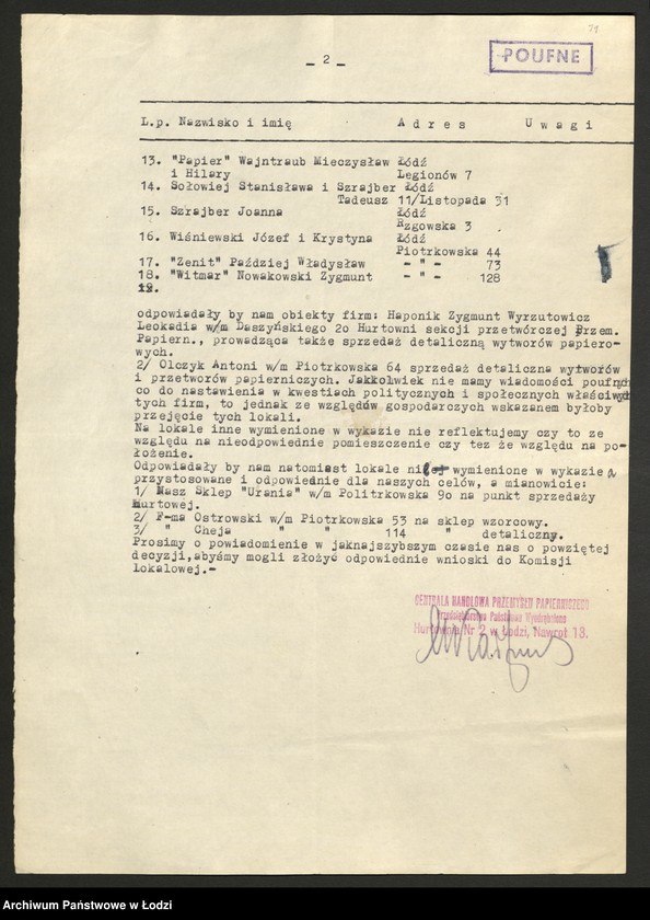 Obraz 12 z jednostki "Centrala Zbytu Przemysłu Papierniczego; sprawozdania miesięczne"