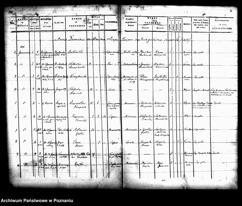 Obraz 3 z jednostki "Księga zgonów"