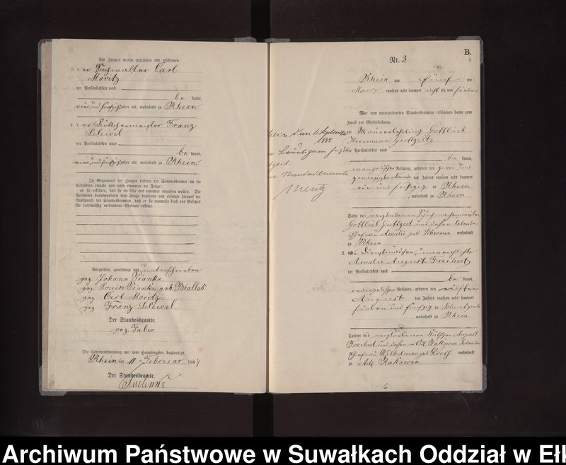 image.from.unit.number "Heiraths-Neben-Register des Preussischen Standes-Amtes Rhein Kreis Loetzen"