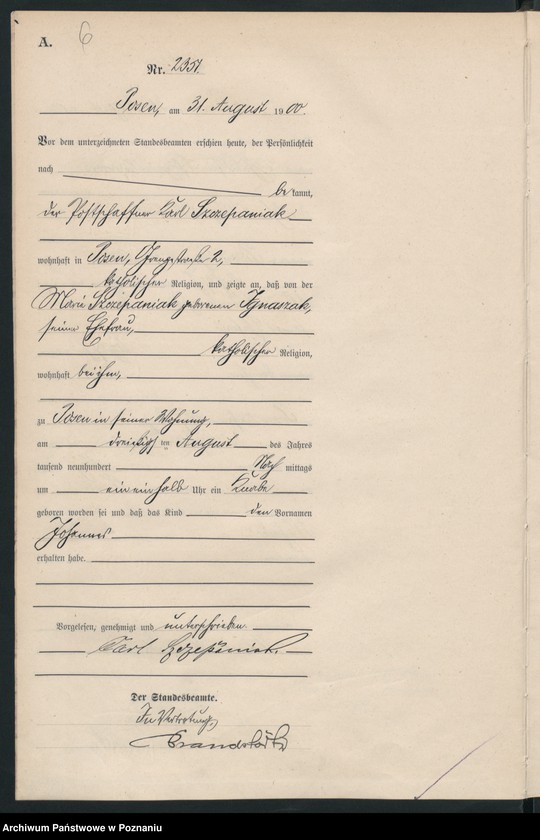 Obraz 9 z jednostki "Księga miejscowa urodzeń"