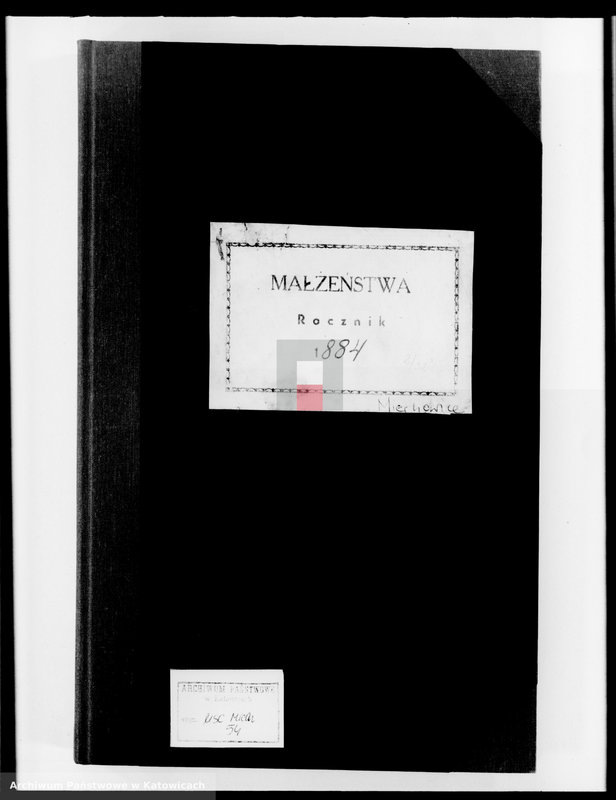 image.from.unit.number "Księga małżeństw za rok 1884 [nr 1 - 97]"