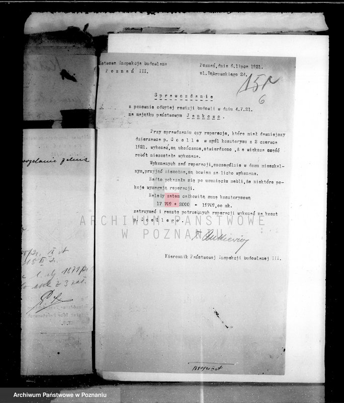 Obraz 10 z jednostki "Sprawy budowlane majątku państwowego Jankowo-Młyn"