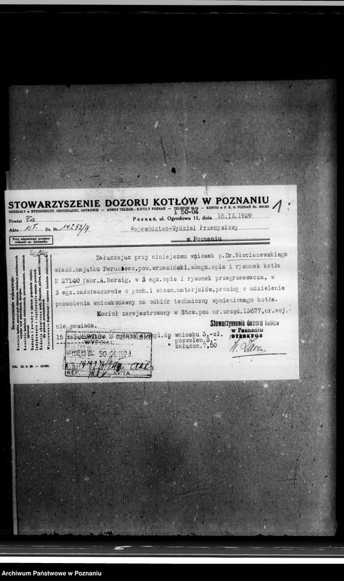 Obraz 5 z jednostki "Majątek Paruszewo powiat wrzesiński własność Dr Błociszewskiego nr woj. kotła 6362"