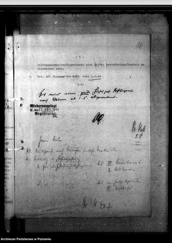 Obraz 20 z jednostki "III. Vollehrgang zur Ausbildung von Volkspflegerinnen - Beginn 17.10.1944"