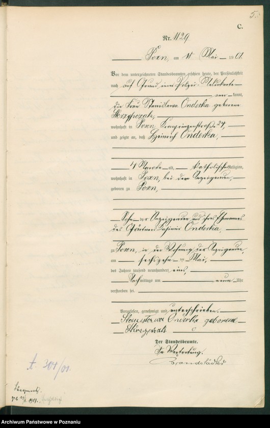 Obraz 8 z jednostki "Księga miejscowa zgonów t. III"