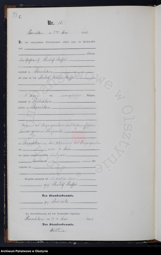 image.from.unit.number "Sterbe-Neben-Register Nr 1 - 46"