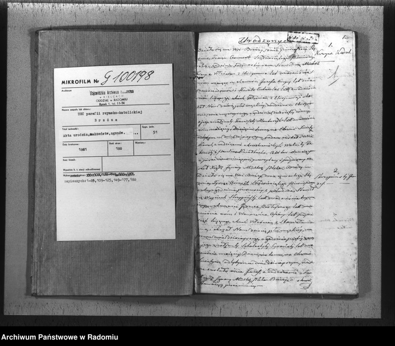 Obraz 3 z jednostki "[Akta stanu cywilnego wyznania rzymsko-katolickiego parafii Brzóza 1861]"