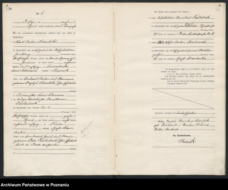 Obraz 8 z jednostki "Księga miejscowa małżeństw [Rejestr główny małżeństw]"