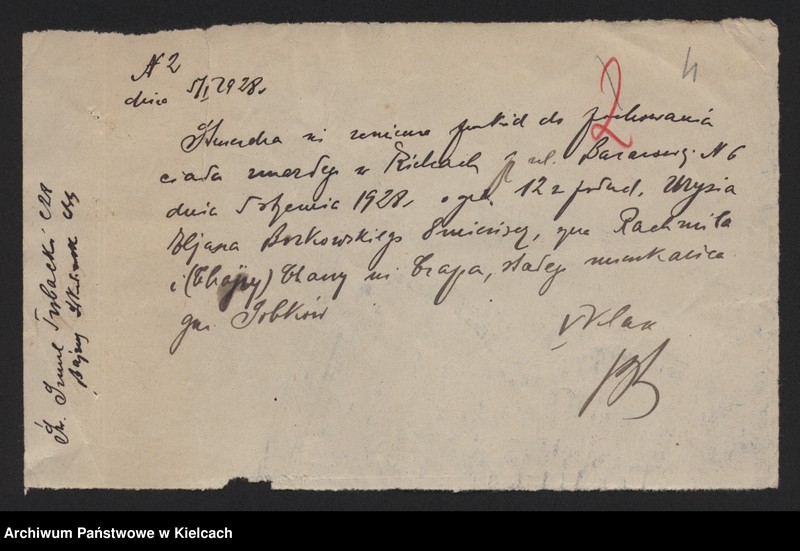 image.from.unit.number "Załączniki do akt zgonu Okręgu Bożniczego Kielce za rok 1928"