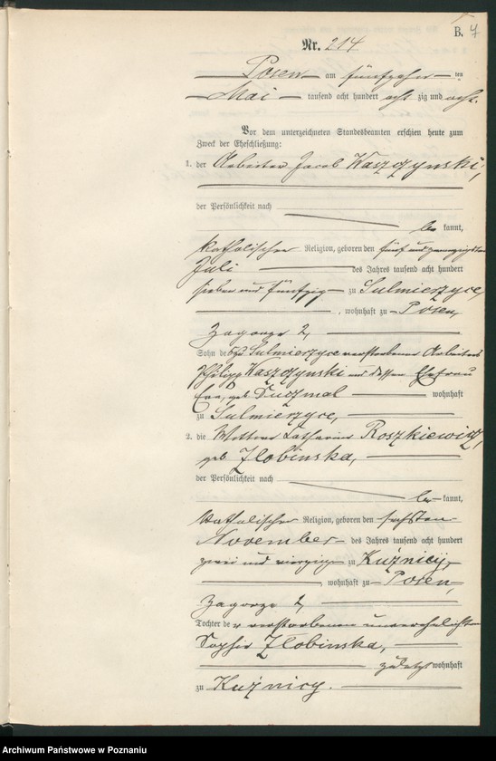 Obraz 10 z jednostki "Księga małżeństw t. II"