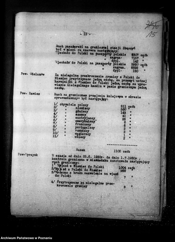 Obraz 19 z jednostki "Sprawozdania sytuacyjne tygodniowe za czas od 28 czerwca do 1 sierpnia 1930 r /nr 35-39/"