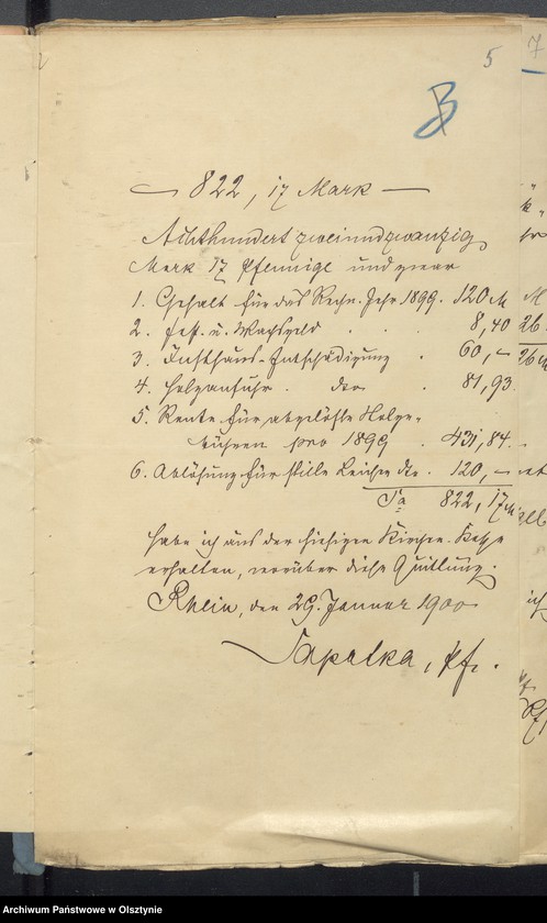 image.from.unit.number "Jahres Rechnung der Kirche zu Rhein"