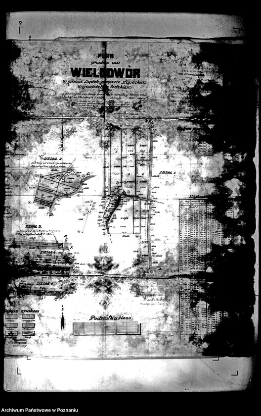 Obraz 5 z jednostki "/Szkic ogólnych wytycznych projektu scalenia wsi Wielodwór powiatu konińskiego oraz plan gruntów wsi Wielodwór/"