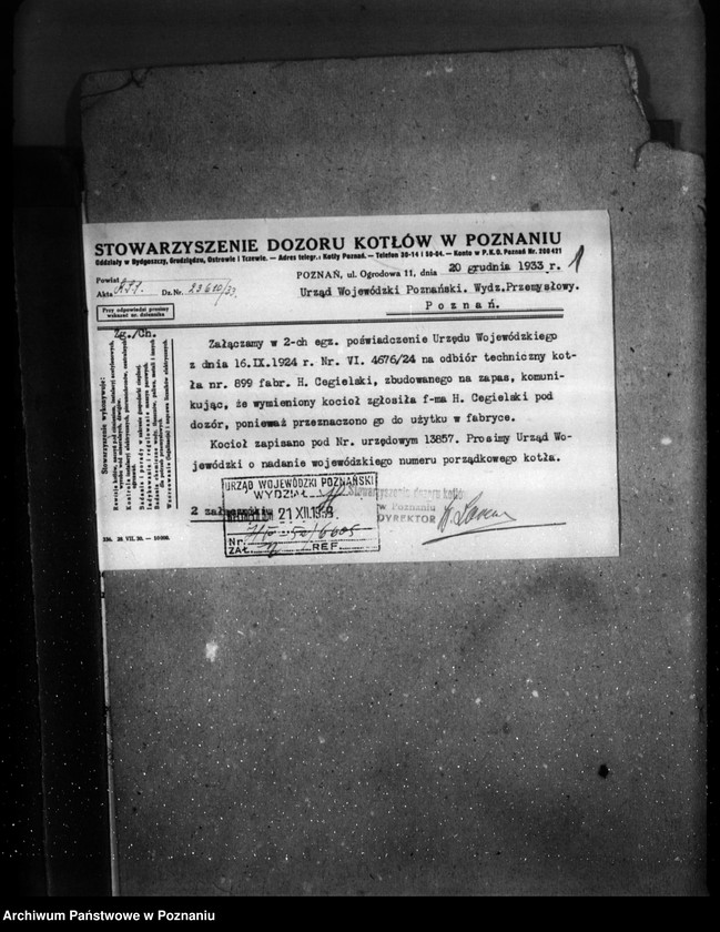 Obraz 5 z jednostki "Fabryka H. Cegielski w Poznaniu nr woj. kotła 6605"