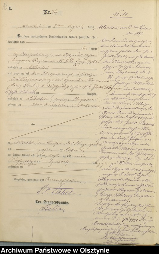 image.from.unit.number "Sterbe-=Haupt-Register Tom II,Nr 303 - 470"