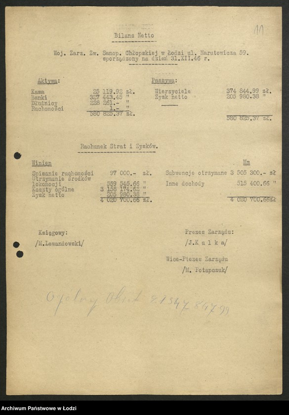 Obraz 12 z jednostki "Związek Samopomocy Chłopskiej - sprawozdania [wydziałów, instruktorów, referatów i Prezydium] Zarządu Wojewódzkiego"