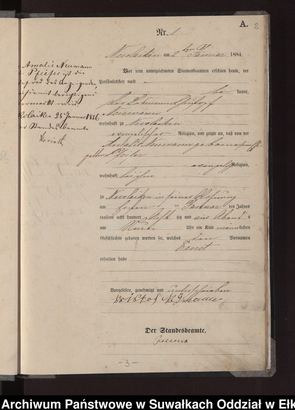 image.from.unit.number "Geburts-Haupt-Register des Königlichen Preussischen Standes-Amtes Stadt Nicolaiken Kreis Sensburg"