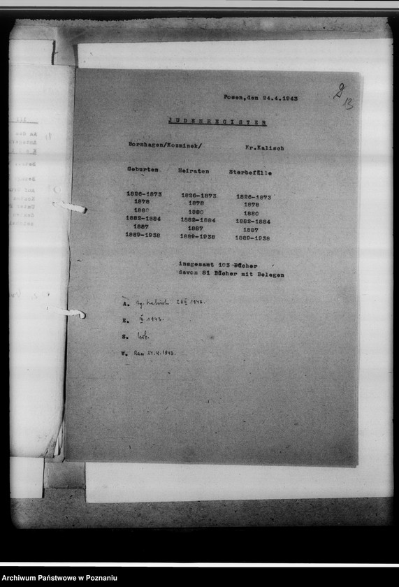 Obraz 17 z jednostki "Register der Juden, Dissidenten und Kirchenbuchduplikate [powiat kaliski]"