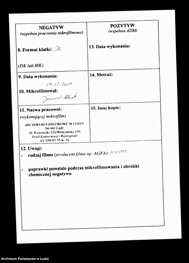 Obraz 3 z jednostki "Kontrola osób za przesiedleniami do miasta Łodzi przybyłych od początku roku 1865"