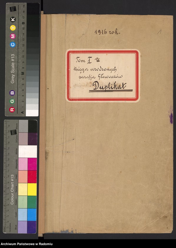 image.from.unit.number "[Duplikat Tom I a i Tom I b Księga urodzonych parafii Głowaczów za 1916 rok]"