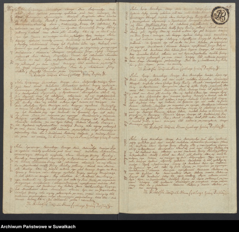 image.from.unit.number "Akta urodzonych gminy puńskiey rok 1808"