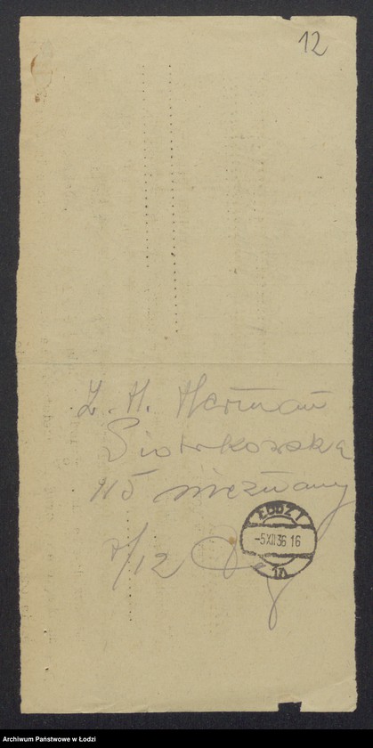 Obraz 14 z jednostki "Lauzer Hersz Herman- sprzedaż przędzy"