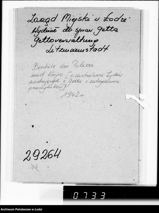 Obraz 4 z jednostki "Berichte der Polizei und Kripo [o zastrzeleniu Żydów uciekających z Getta i zatrzymaniu przemytników]"