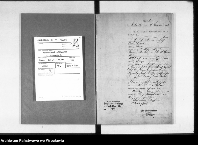 image.from.unit.number "Sterbehauptregister des Standesamtes Laskowitz 1884"