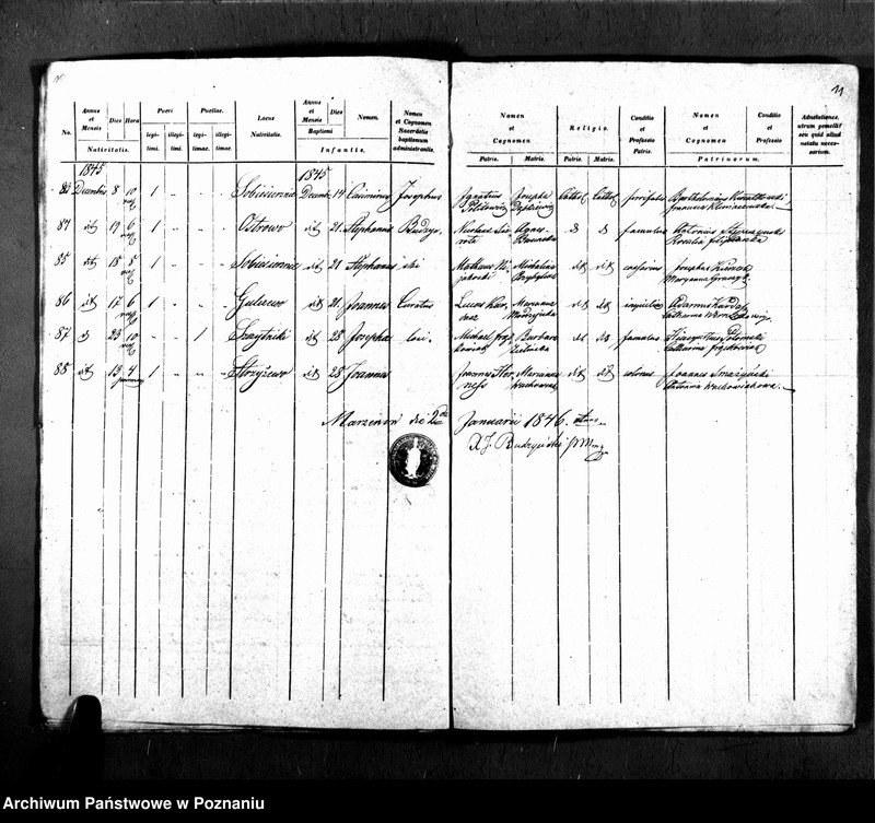 Obraz 8 z jednostki "Libri metrices baptisatorum, desponsatorum, mortuorum"