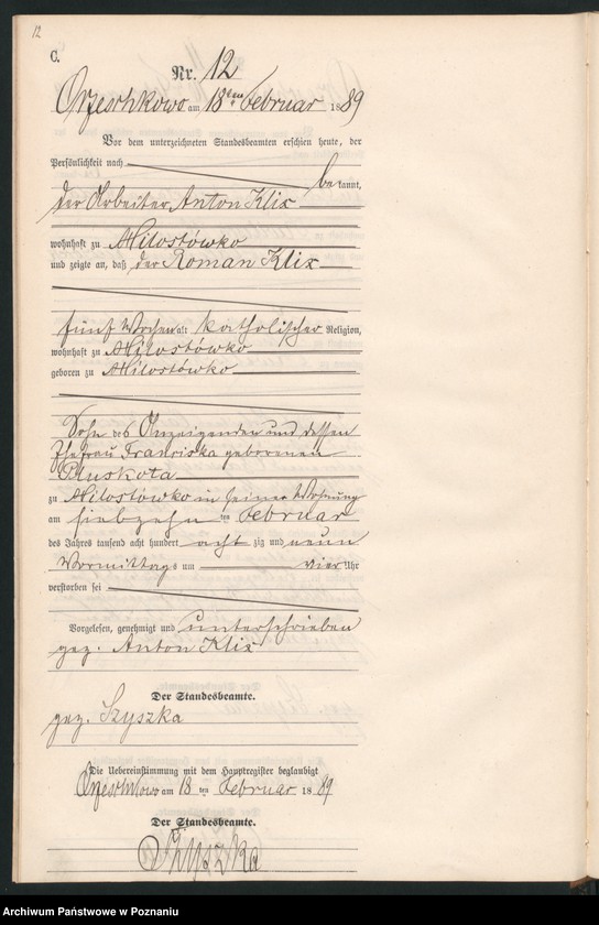 Obraz 15 z jednostki "Księga zgonów"