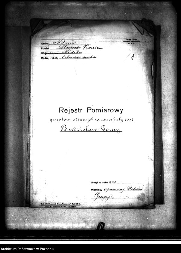 image.from.unit.number "/Rejestry pomiarowe gruntów oddanych za serwituty wsi Budzisław-Górny powiatu konińskiego"