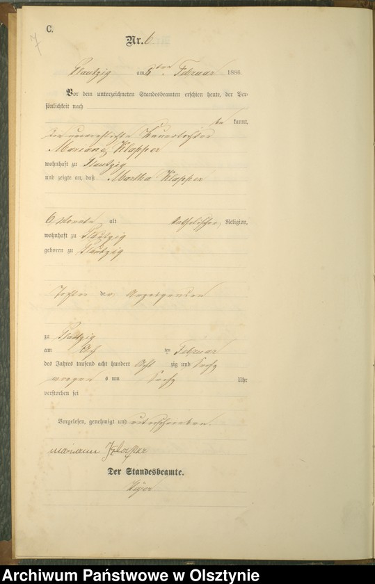 image.from.unit.number "Sterbe-Haupt-Register Nr 1 - 27"