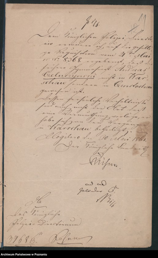 Obraz 15 z jednostki "A. betr. Auskunft über Inländer Lit. C /Namen-Rotulus vorgeheftet/"